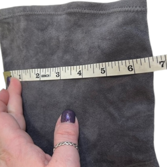 Schutz Tamarah slate gray stretch suede leather tall over knee boots size 8.5 - Picture 15 of 15